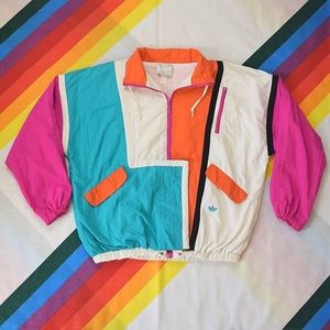 80/90s Color-block VTG Windbreaker Track Jacket by Adidas